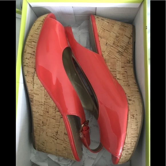 Xappeal Shoes - Coral wedges size 10